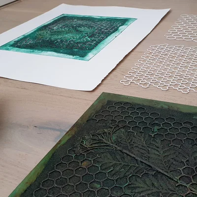 Bộ mẫu họa tiết hình học 3D cho nghệ thuật in ấn Collagraph