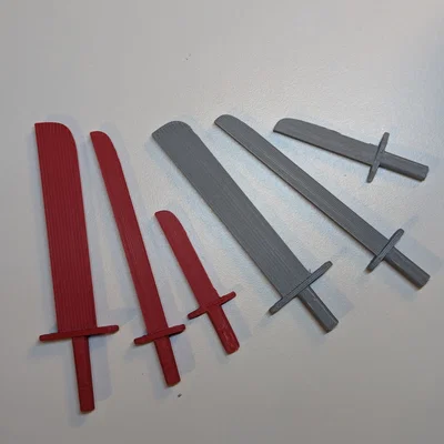 Bộ sưu tập kiếm và dao cho mô hình Dummy 13 - Dễ in và sắc nét