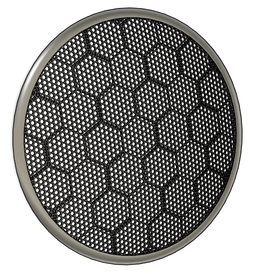 Ốp bảo vệ loa Speaker Cover Grill in 3D thiết kế lưới tổ ong - Image 3