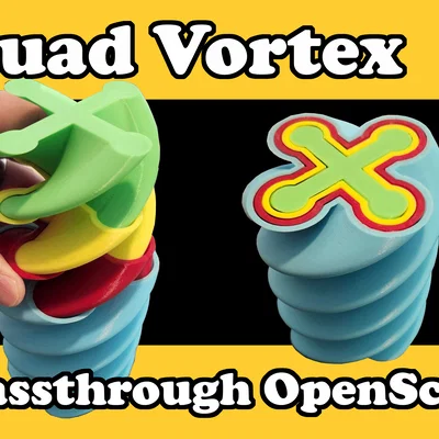 Mô hình đồ chơi Quad Vortex 4 lớp xoắn ốc in 3D độc đáo