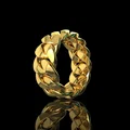 File in 3D nhẫn dây xích Cuban sang trọng - Gold Cuban Link Ring - Thumbnail 3