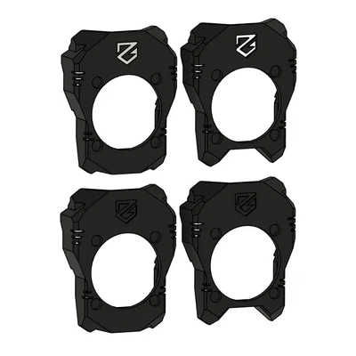 ZeroG EVA 3 small shroud (remix) với logo ZeroG, neopixel diffuser & worklight