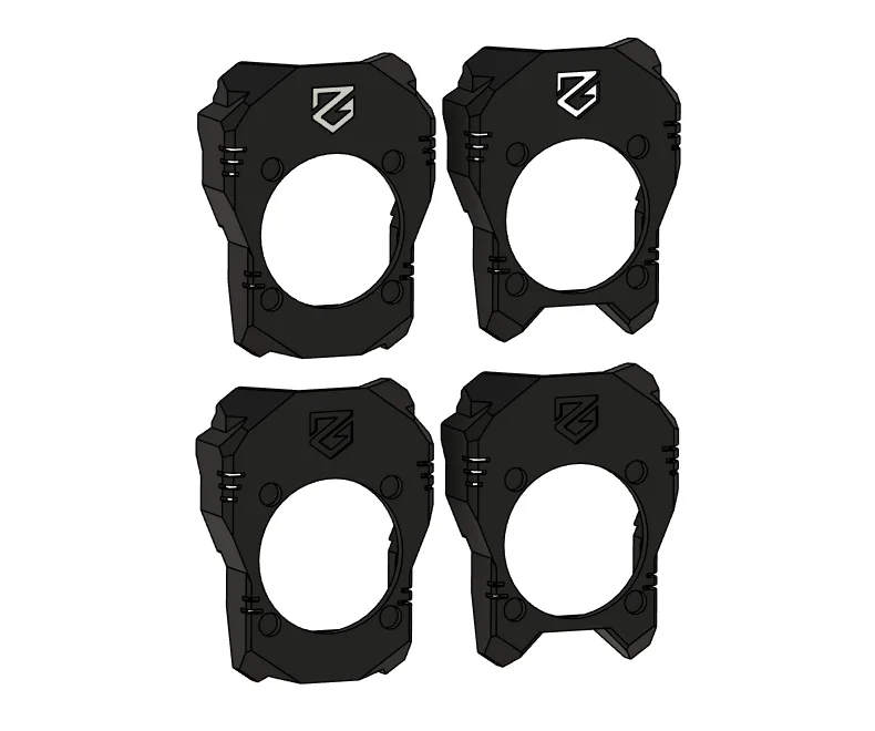 ZeroG EVA 3 small shroud (remix) với logo ZeroG, neopixel diffuser & worklight