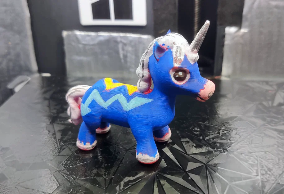 Mô hình chú kỳ lân (Unicorn) 3D dễ thương, dễ in ấn và trang trí - Image 2