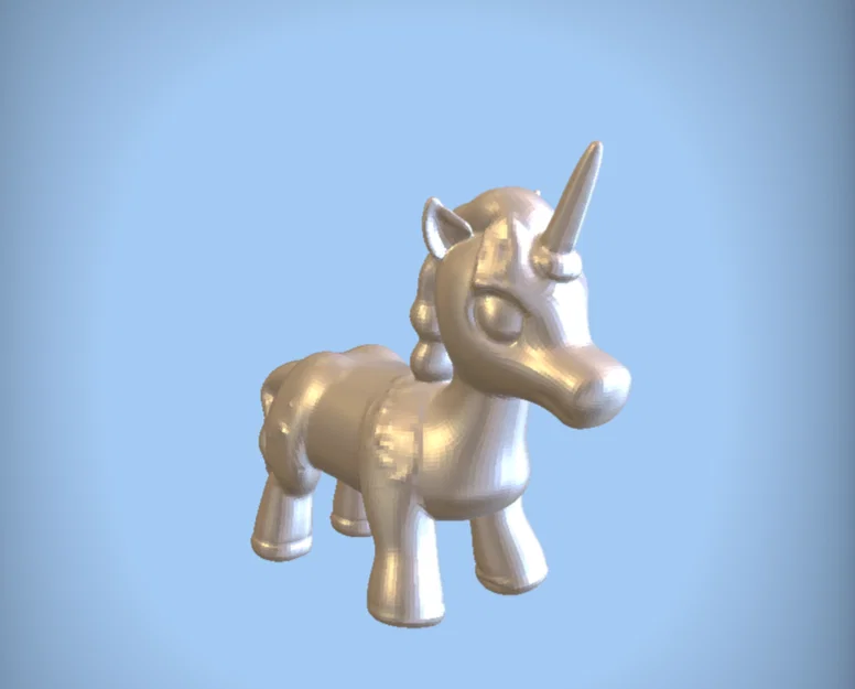 Mô hình chú kỳ lân (Unicorn) 3D dễ thương, dễ in ấn và trang trí - Image 4