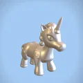 Mô hình chú kỳ lân (Unicorn) 3D dễ thương, dễ in ấn và trang trí - Thumbnail 4