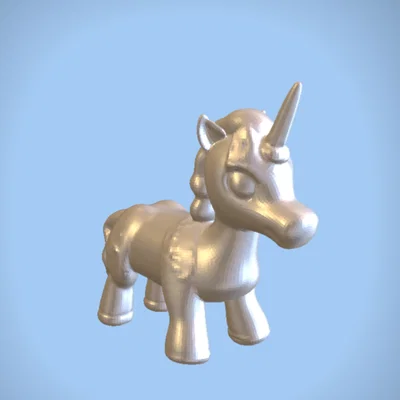 Mô hình chú kỳ lân (Unicorn) 3D dễ thương, dễ in ấn và trang trí