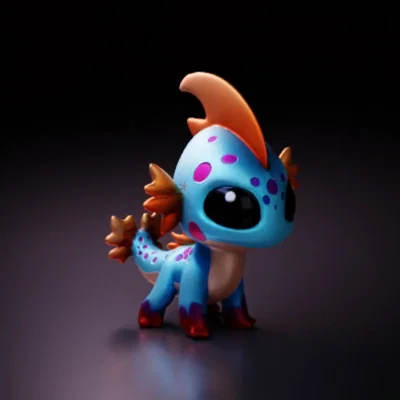 Mô hình rồng con dễ thương - Tải file 3D chất lượng cao