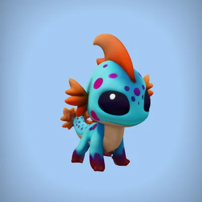 Mô hình rồng con dễ thương - Tải file 3D chất lượng cao