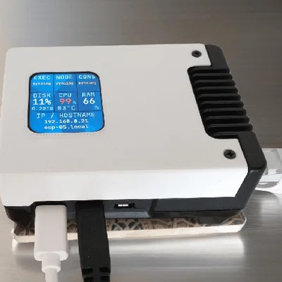 Nắp cover vỏ Argon Neo 5 gắn LCD 1.69" cho Raspberry Pi