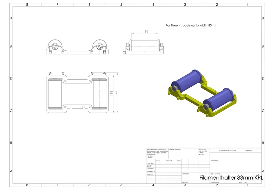 Giá đỡ cuộn Filament (Spool holder) tiện lợi và tiết kiệm diện tích - Image 4