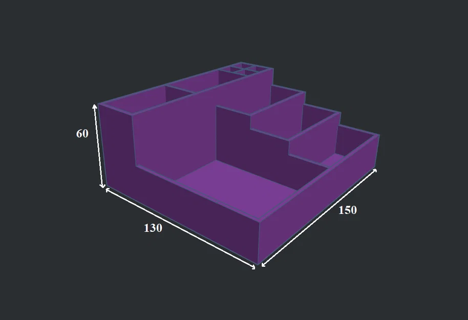 Khay đựng mỹ phẩm 3D để bàn nhỏ gọn, ngăn nắp - Image 3