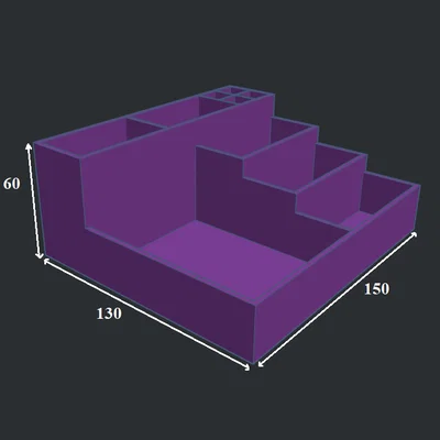 Khay đựng mỹ phẩm 3D để bàn nhỏ gọn, ngăn nắp
