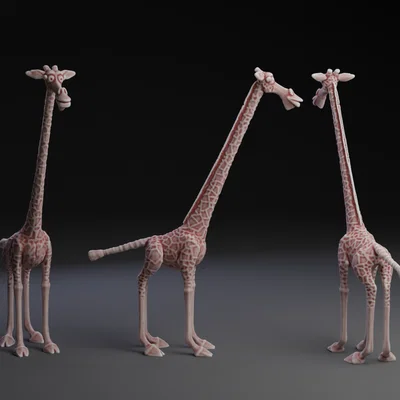 Mô hình 3D hươu cao cổ Melman Madagascar đầy ấn tượng