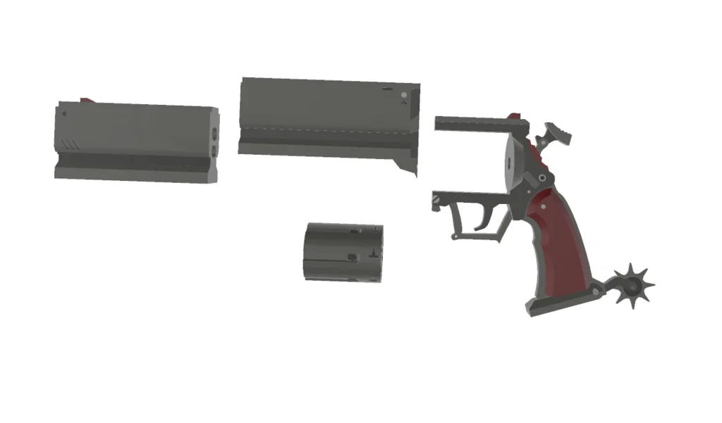 Mô hình súng lục Billy Kid trong game Zenless Zone Zero (3D Model) - Image 2