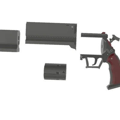 Mô hình súng lục Billy Kid trong game Zenless Zone Zero (3D Model)