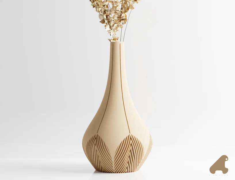 Bình hoa với phần đế chạm khắc (VASE AVEC BASE TRAVAILLÉE) - Image 1