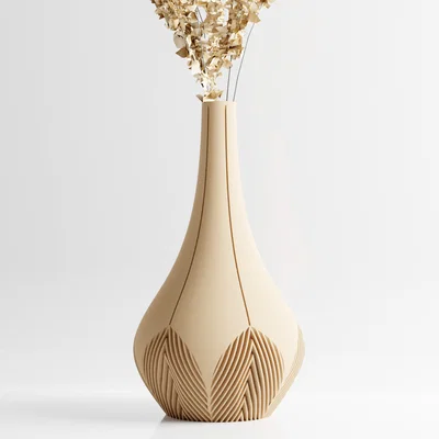 Bình hoa với phần đế chạm khắc (VASE AVEC BASE TRAVAILLÉE)