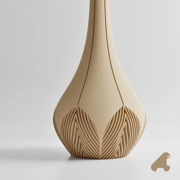 Bình hoa với phần đế chạm khắc (VASE AVEC BASE TRAVAILLÉE) - Image 2