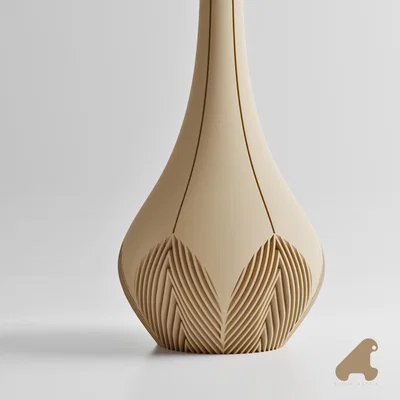 Bình hoa với phần đế chạm khắc (VASE AVEC BASE TRAVAILLÉE)