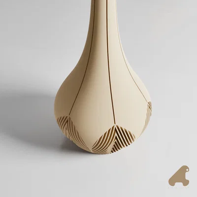 Bình hoa với phần đế chạm khắc (VASE AVEC BASE TRAVAILLÉE)