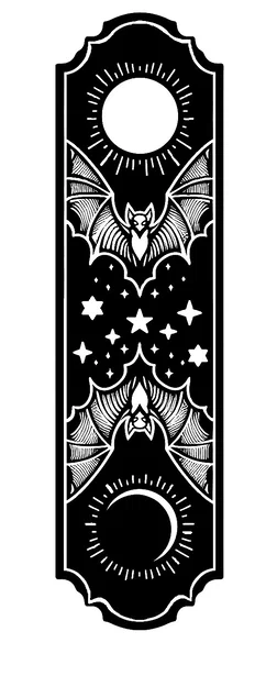 Thẻ đánh dấu và nhãn dán họa tiết Dơi Gothic in 3D độc đáo - Image 2