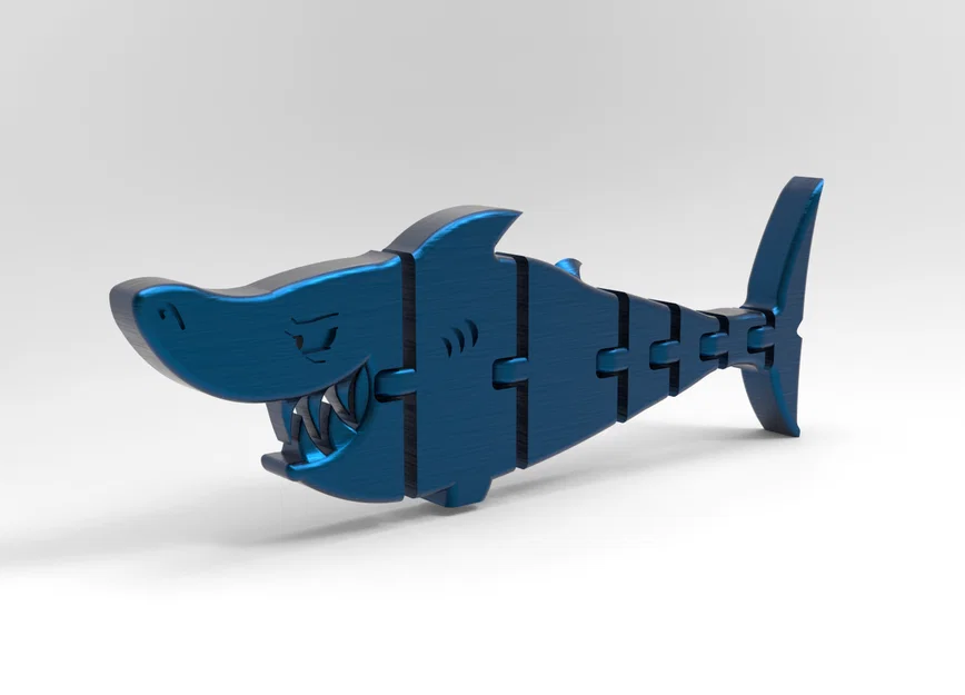 Mô hình cá mập linh hoạt (SHARK flexi) in 3D cho bé - Image 1