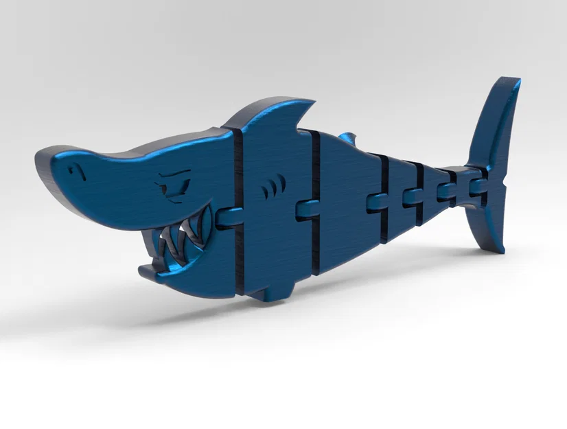 Mô hình cá mập linh hoạt (SHARK flexi) in 3D cho bé - Image 2