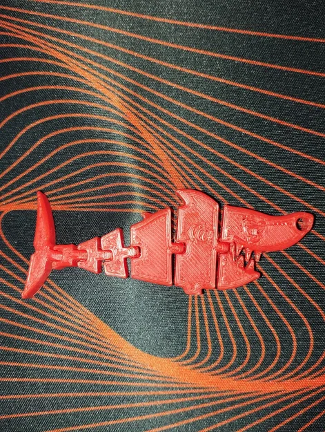 Mô hình cá mập linh hoạt Flexi Shark Keychain in 3D siêu độc - Image 1