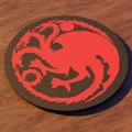 House of the Dragon/Game Of Thrones - Coaster biểu tượng Targaryen - Thumbnail 1