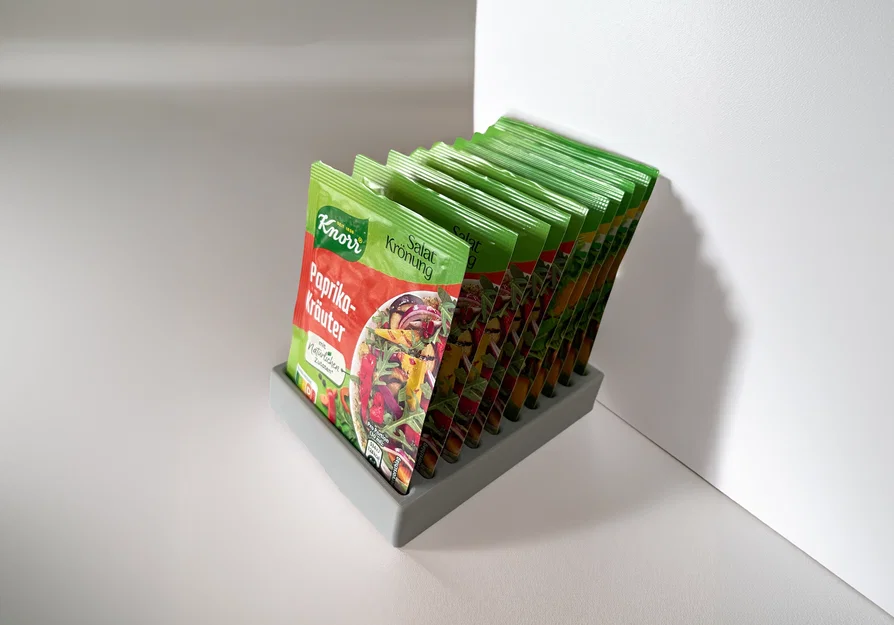 Khay đựng gói gia vị Knorr (Minimalist Knorr Sachet Holder) 3D in - Image 1
