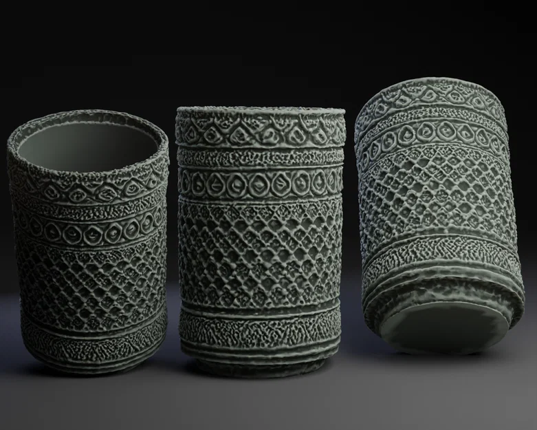 Mẫu in 3D hộp đựng Moorish Container phong cách hoa văn cổ điển - Image 1