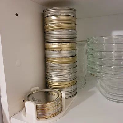 Bộ đế giữ nắp hũ Mason Jar thông minh - Giải pháp bếp gọn gàng