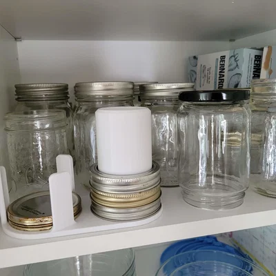 Bộ đế giữ nắp hũ Mason Jar thông minh - Giải pháp bếp gọn gàng