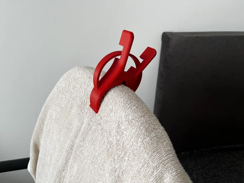 Kẹp Khăn Tắm Biển Print-In-Place (Parametric) - Image 1