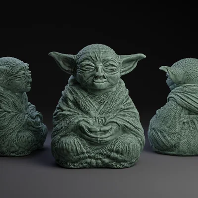 Mô hình 3D Yoda thiền định trang trí bàn làm việc cực đẹp