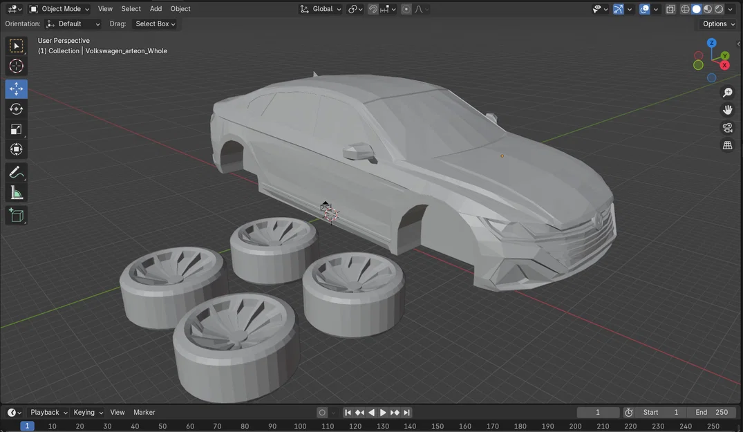 Low Poly 2022 Volkswagen Arteon - Image 1