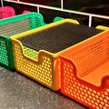 Giỏ xếp chồng chữ nhật 140x200mm kèm nắp - họa tiết Hexagon - Thumbnail 3