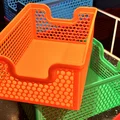 Giỏ xếp chồng chữ nhật 140x200mm kèm nắp - họa tiết Hexagon - Thumbnail 6