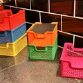 Giỏ xếp chồng chữ nhật 140x200mm kèm nắp - họa tiết Hexagon - Thumbnail 11