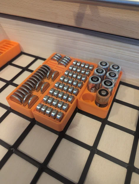 Khay Pin Gridfinity (CR1632, CR2032, CR123(A), LR44) - Image 1