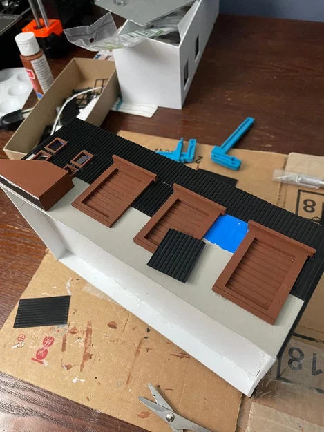 HO Scale Board and Batten – Tấm ốp tường (Siding) cho mô hình - Image 2
