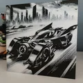 Mô hình tranh in 3D Batcar phong cách nghệ thuật Hueforge - Thumbnail 3