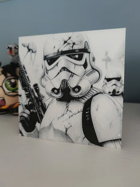 Tranh 3D StormTrooper Star Wars phong cách HueForge ấn tượng - Image 1