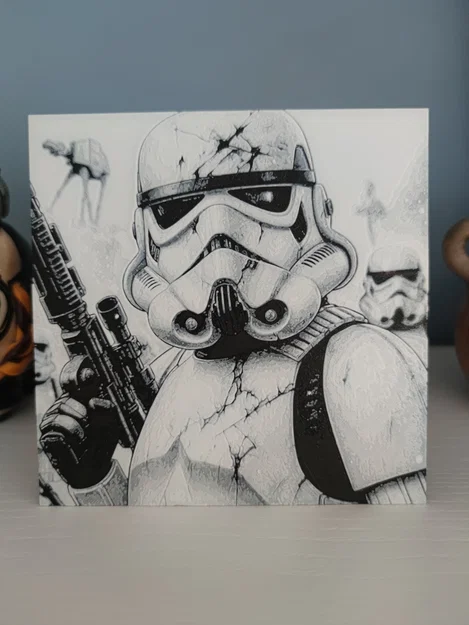 Tranh 3D StormTrooper Star Wars phong cách HueForge ấn tượng - Image 2