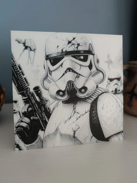 Tranh 3D StormTrooper Star Wars phong cách HueForge ấn tượng - Image 3