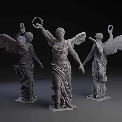 Mô hình 3D tượng Nữ thần chiến thắng Nike of Samothrace hoàn thiện