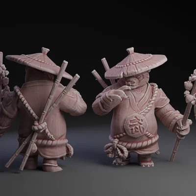 Mô hình Gấu Trúc Chiến Binh Warrior Panda in 3D ấn tượng