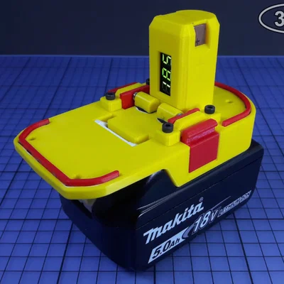 Adapter pin 18V Ryobi ONE+ sang Makita v1.5b