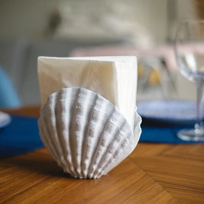 Kệ đựng khăn giấy vỏ sò Scallop (Scallop Seashell Napkin Holder)